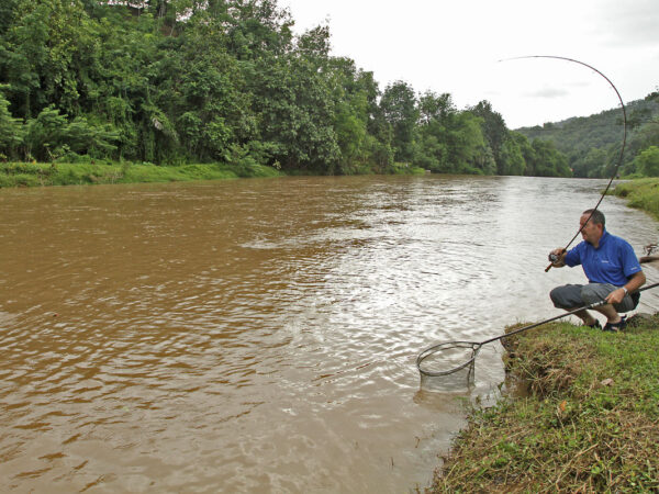 Action On The Flooded Babagon River